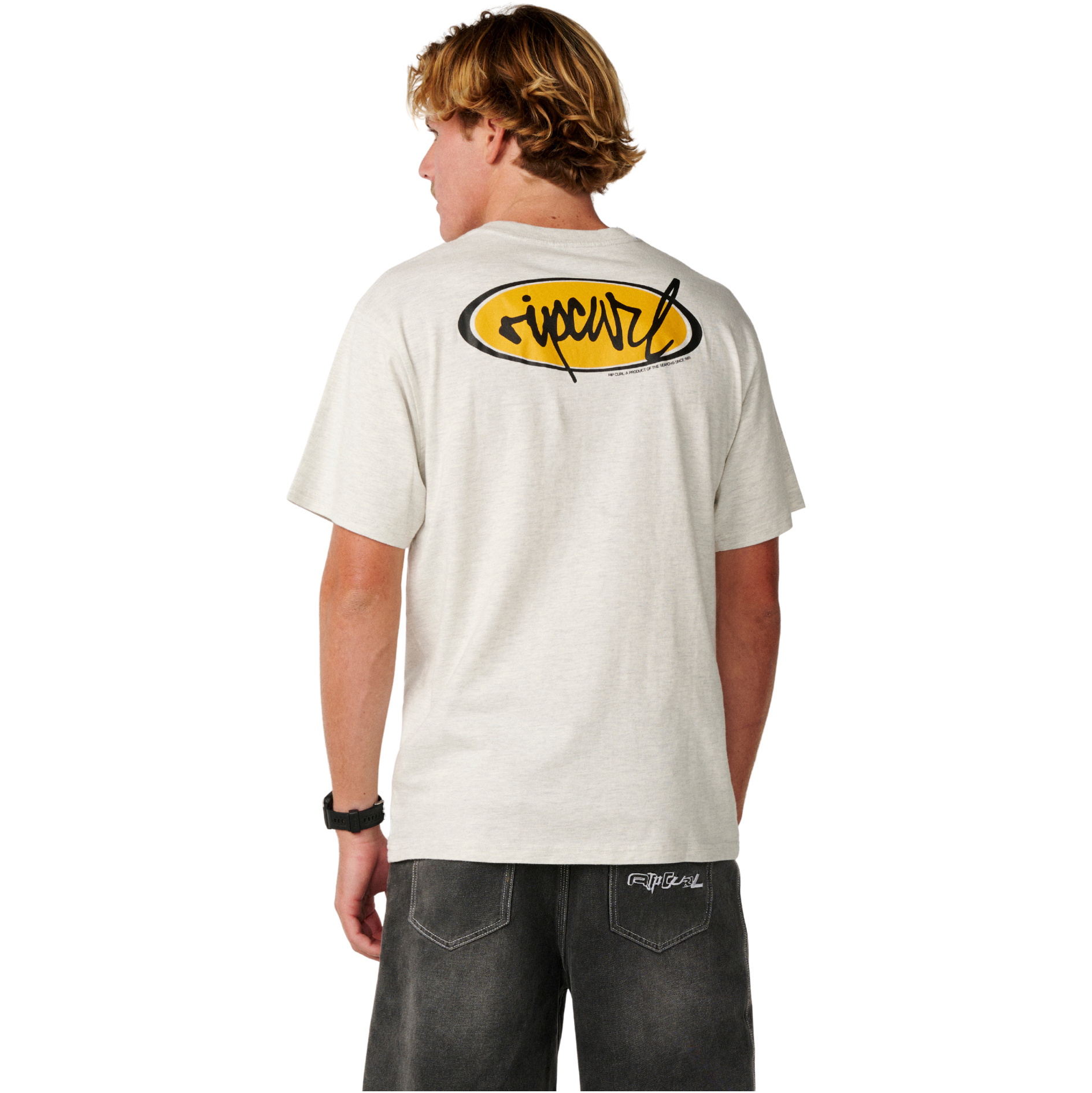 2026 Rip Curl Herre Revende Manuskript T-shirt 14HMTE - Sports Marle